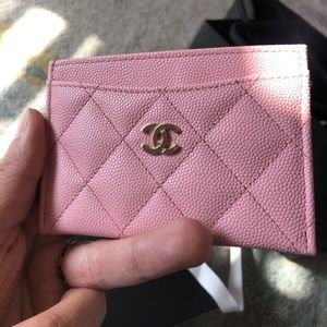 Chanel Classic Cardholder Pink Sakura
